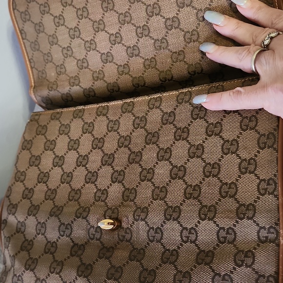 Gucci GG Canvas Tan and Brown Monogram Bag - Picture 10 of 14